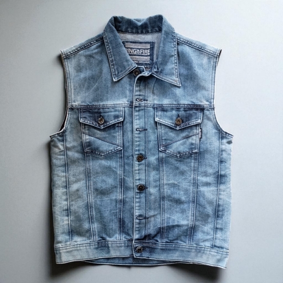 Ring of Fire Other - Ring of Fire Light Blue Denim Vest